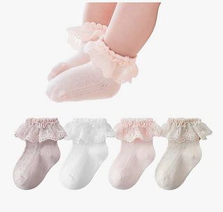 Toddler Ruffle Lace Socks for Ballerina Birthday Party