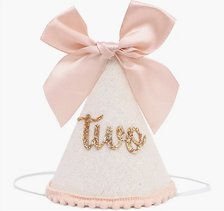 Bow Two Birthday Party Hat