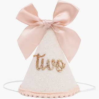 Bow Two Birthday Party Hat