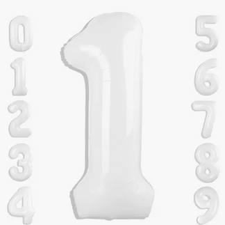White Number '1' Balloon