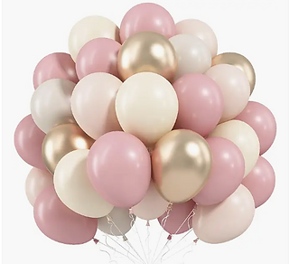 Dusty Pink Cream Balloons for Ballerina Tutu Cute Birthday Party