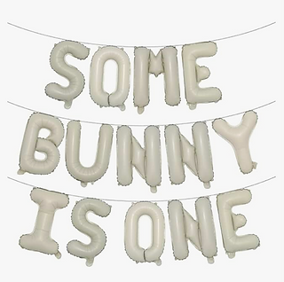 Some Bunny is One Balloons in Cream