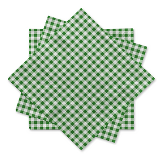 Green Gingham Napkins