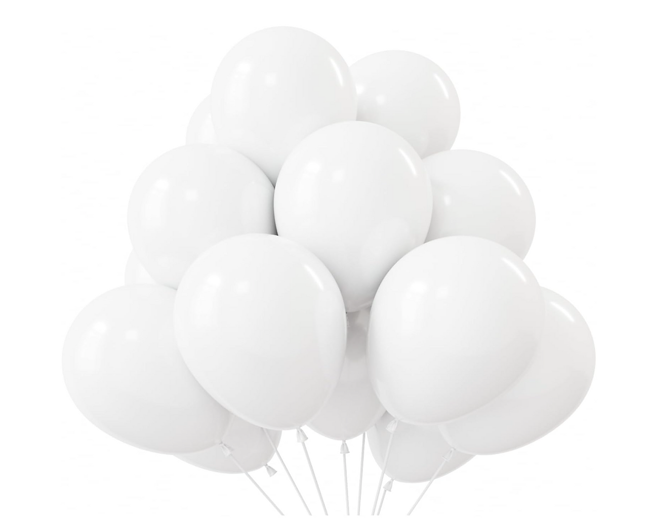 White Birthday Party Balloons
