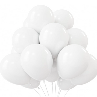 White Birthday Party Balloons