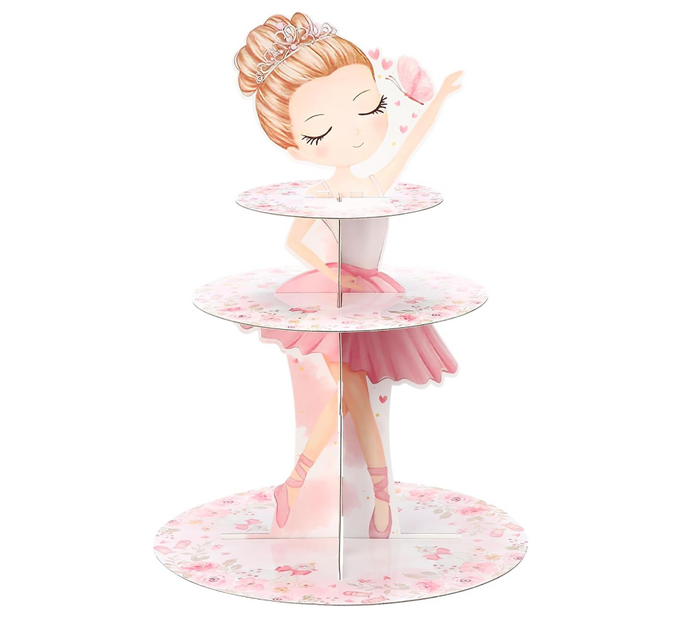 3 Tier Ballerina Cupcake Stand