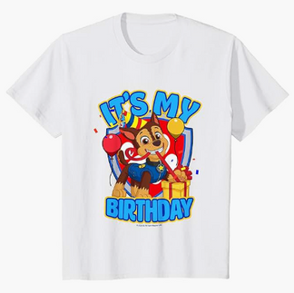 Paw Patrol Chase 'It's My Birthday' T-Shirt