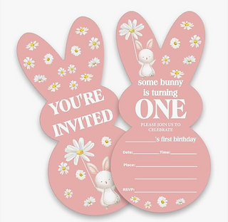 Some Bunny is Turning One Birthday Invitation
