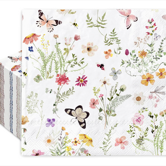 Butterfly Wildflower Napkins