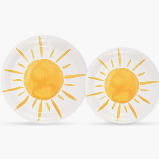 Sun Birthday Party Plates