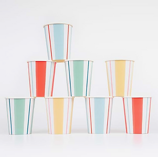 Striped Paper Cups for Fun to be One Birthday Party