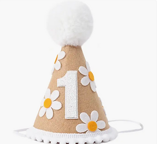 Baby Toddler Daisy '1' Birthday Party Hat