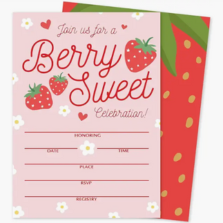 Berry Sweet Birthday Invitation