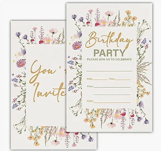 Floral Birthday Party Invitation