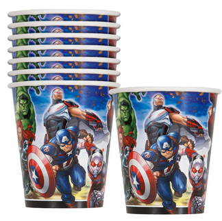 Avengers Paper Cups for Avengers Superhero Birthday Party