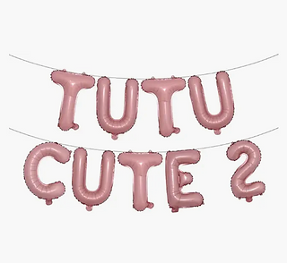 Tutu Cute 2 Pink Balloons for Tutu Cute Birthday Party