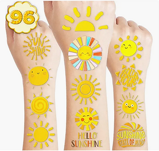 Sun Temporary Tattoos for One in the Sun First Birthday Party