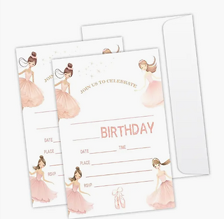 Tutu Cute Ballerina Birthday Party Invitation
