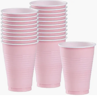Pink Plastic Party Cups
