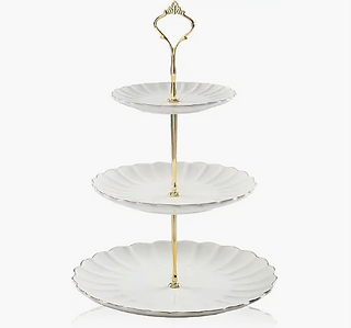 White & Gold Cupcake Stand