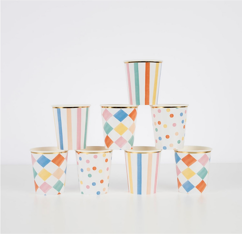 Pattern Colorful Cups for Fun to be One
