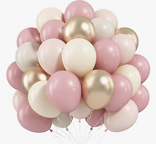 Pink Beige Balloons for Some Bunny is One First Birthday Party