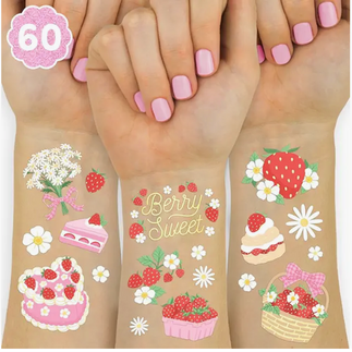 Strawberry Temporary Tattoos