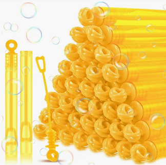 Yellow Bubble Wands for Sun Birthday Party Favors