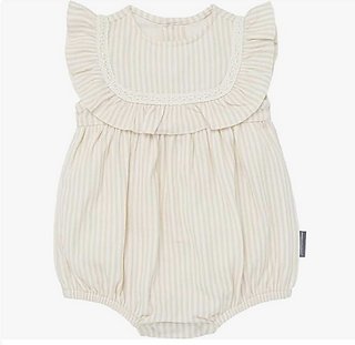 Cream Bubble Romper