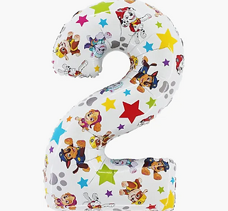 Paw Patrol Number '2' Birthday Balloon