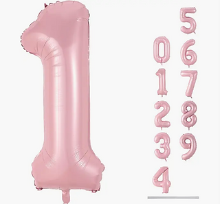Pink Number '1' Balloon for First Birthday