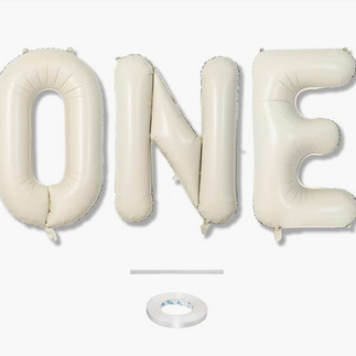 Beige 'One' Balloon Set 