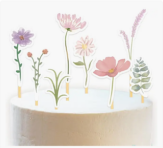 Wildflower Cake Toppers