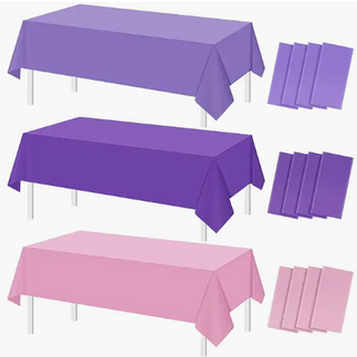 Assorted Purple and Pink Tablecloths