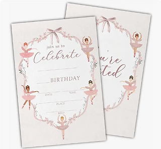 Ballerina Birthday Party Invitation