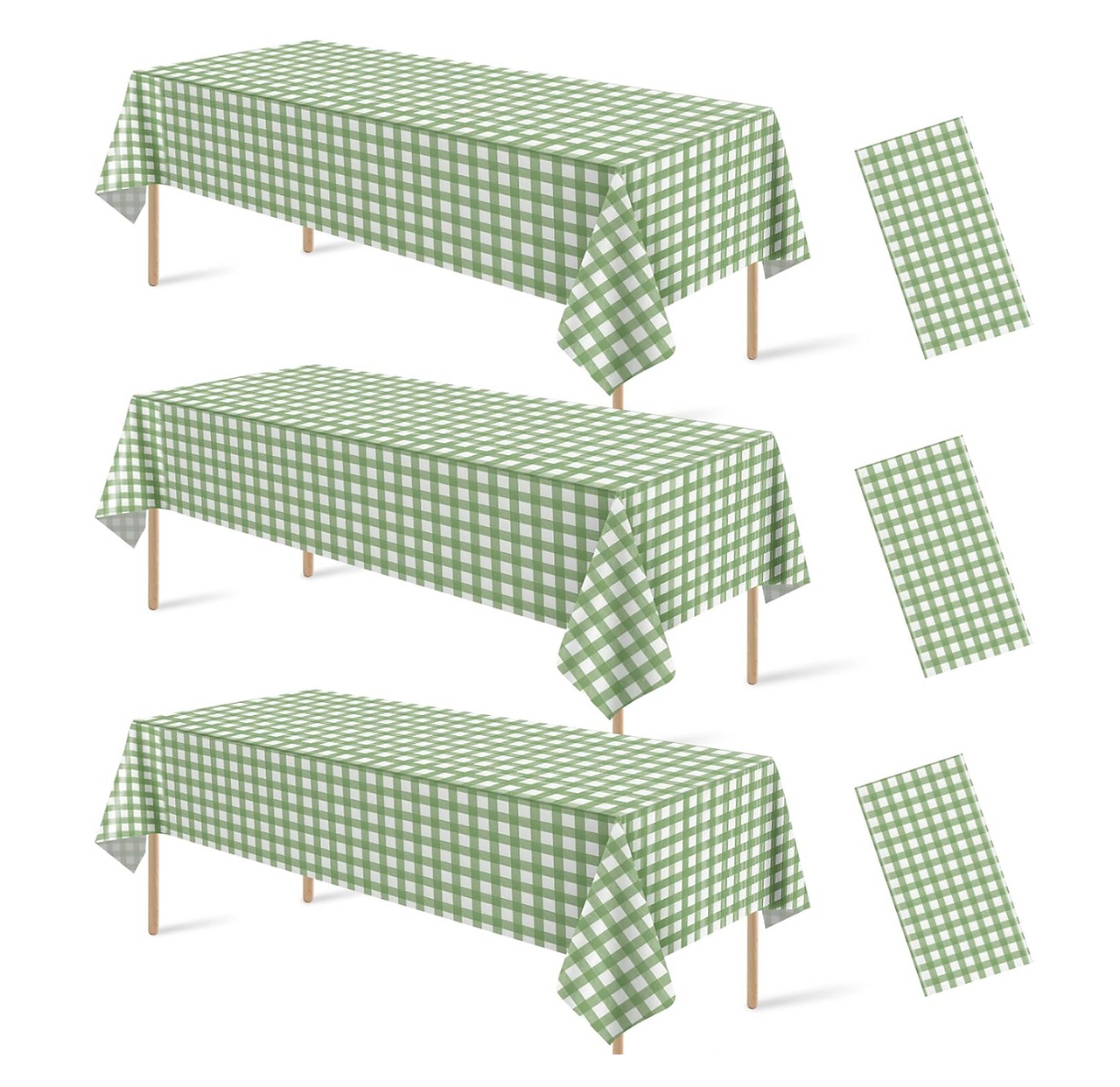 Green Gingham Tablecloths