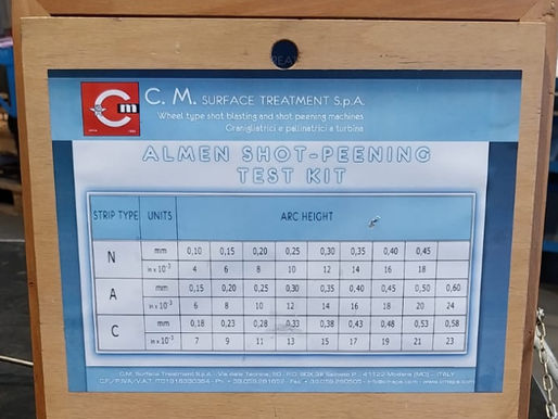 Shot Peening conversion chart.