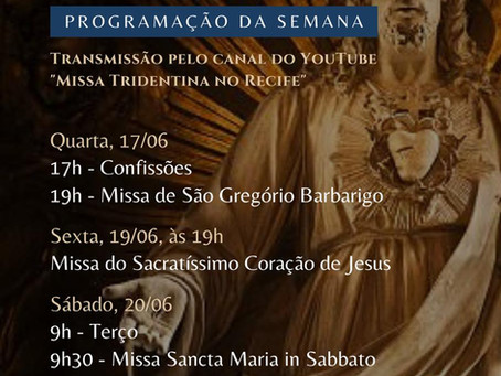 Programação da Semana 17/06/2020 - 21/06/2020