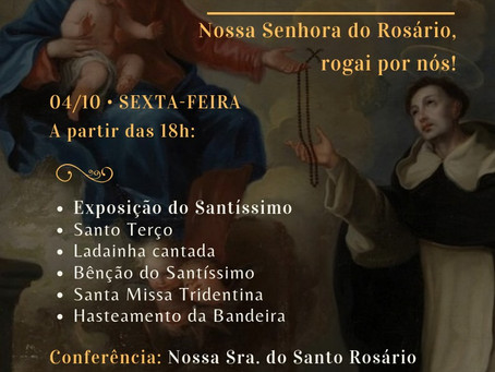 AVISO: Abertura da Festa de Nossa Senhora do Rosário 04/10/2019