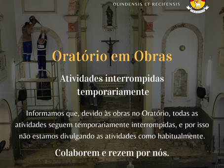 AVISO: Atividades interrompidas temporariamente