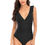 Thumbnail: V Neck Ruffled  One Piece Swimsuit