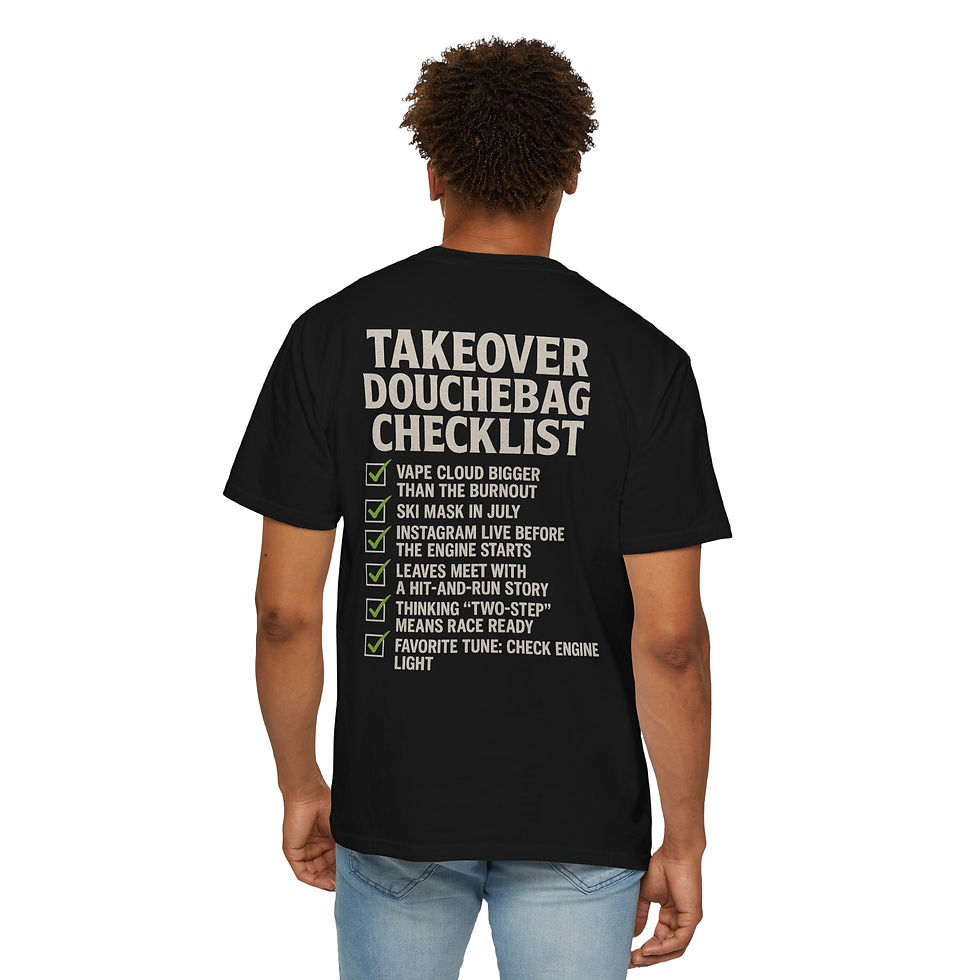 Thumbnail: Takeover Douchebag Checklist