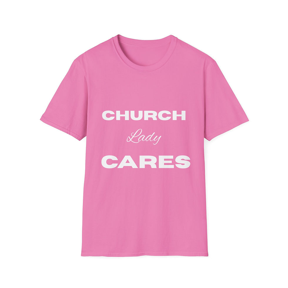 Thumbnail: Church Lady Cares  Softstyle T-Shirt, Casual Everyday Tee,  
