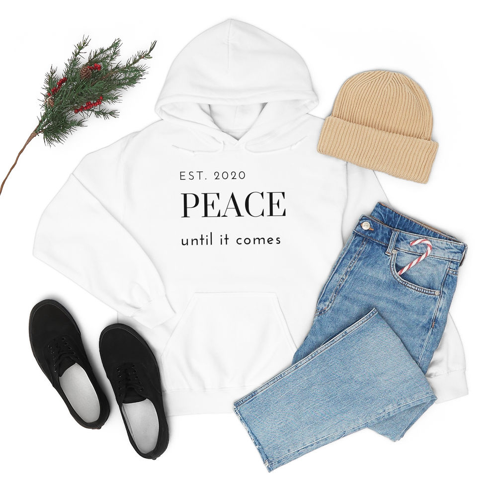 Thumbnail: Peace Until it Comes Hooded Sweatshirt