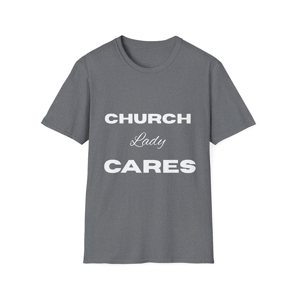 Thumbnail: Church Lady Cares  Softstyle T-Shirt, Casual Everyday Tee,  