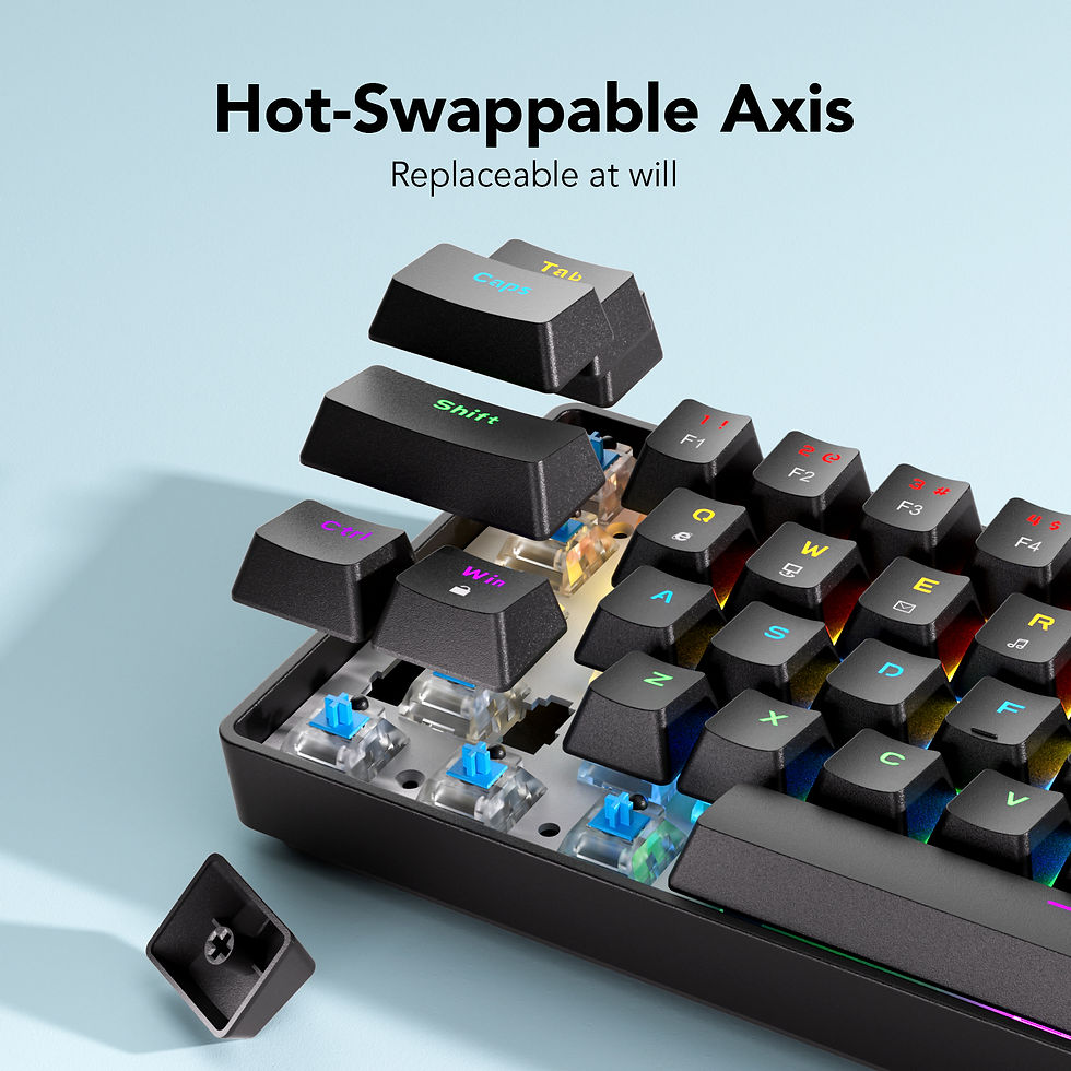 N-J6PRO SUNSONNY RGB Mechanical Keyboard Black Blue Switch