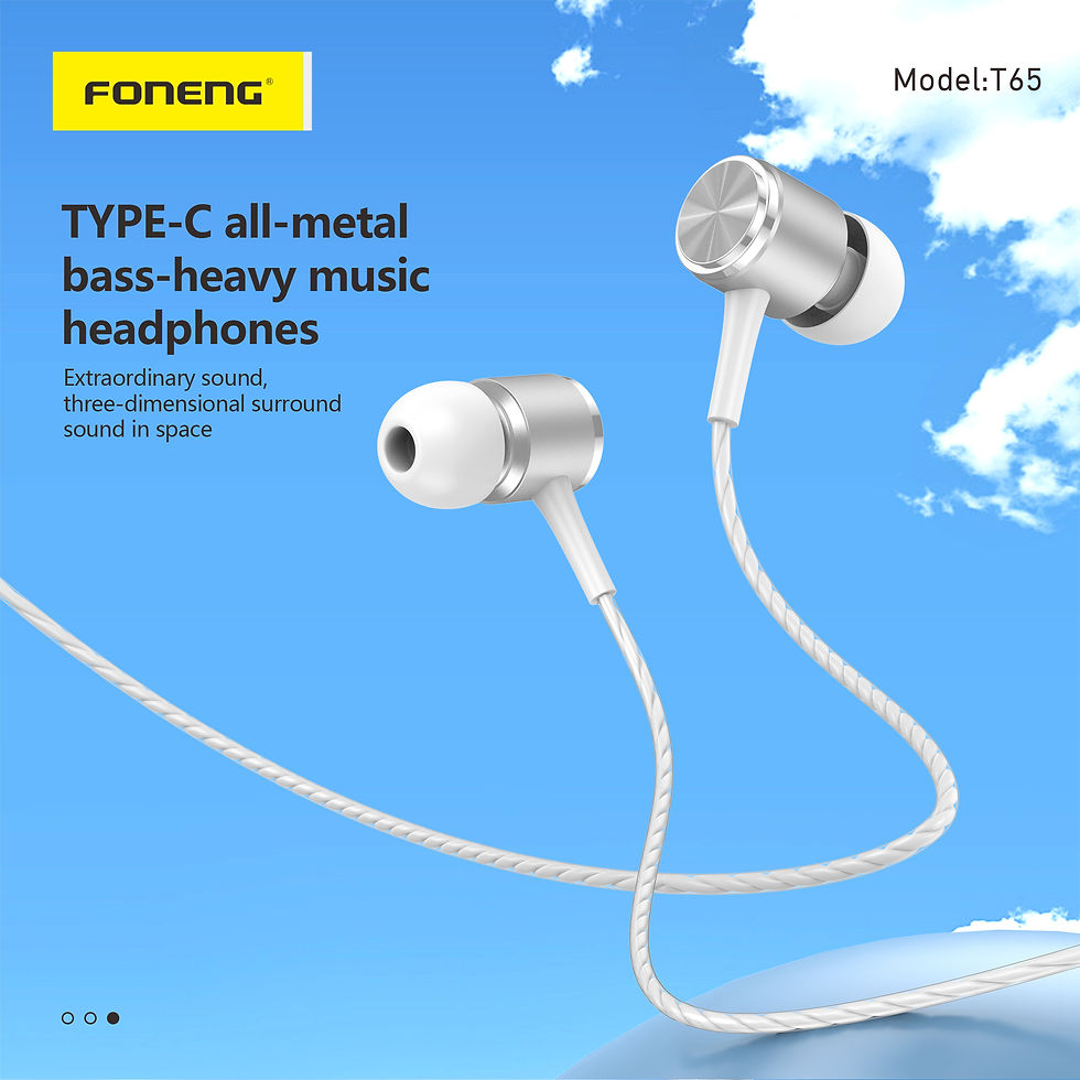 Thumbnail: Foneng Earphones T65 Type-C White