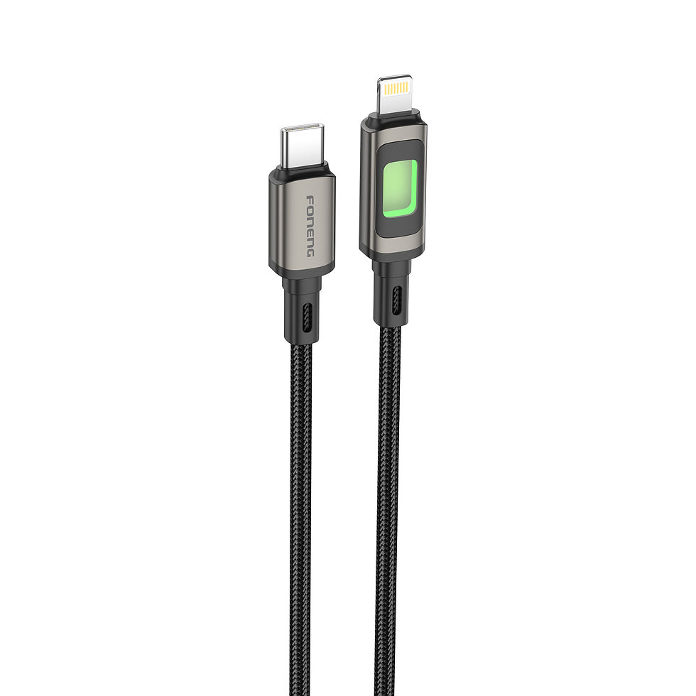 FONENG XS13 1.2M Colorful Light Aluminum Type-c To Lightning  Cable (PD27W)