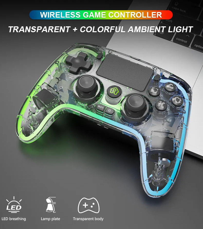 TopWolf HS-PS4280 RGB LED Wireless Controller For PS4/PC