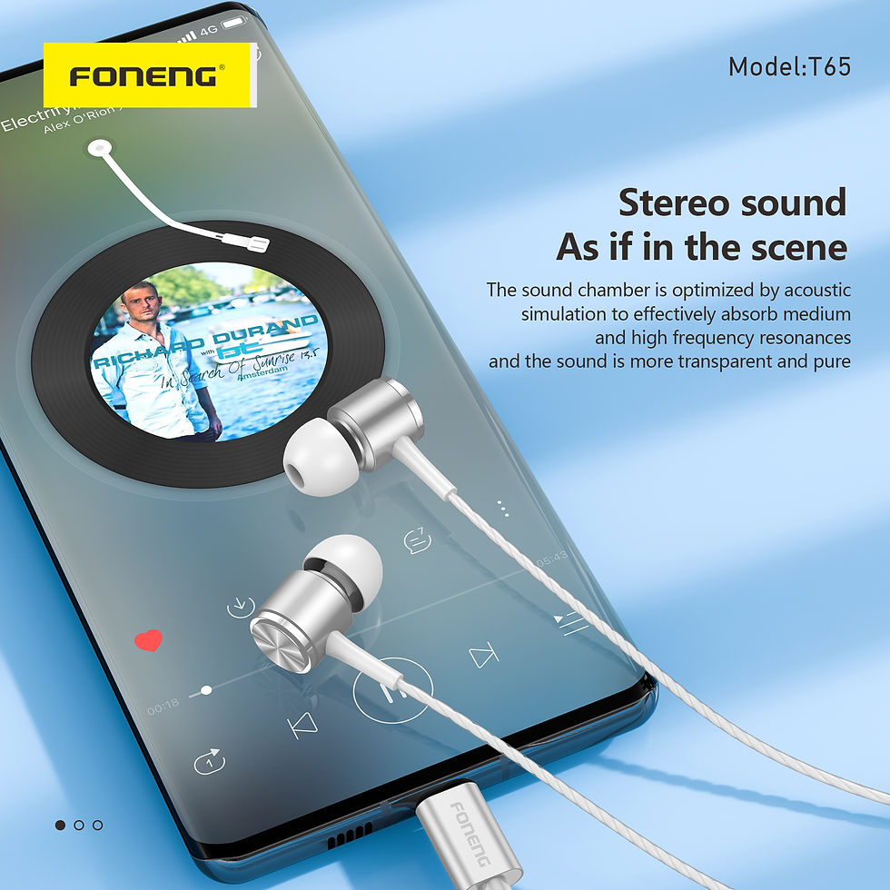Thumbnail: Foneng Earphones T65 Type-C White